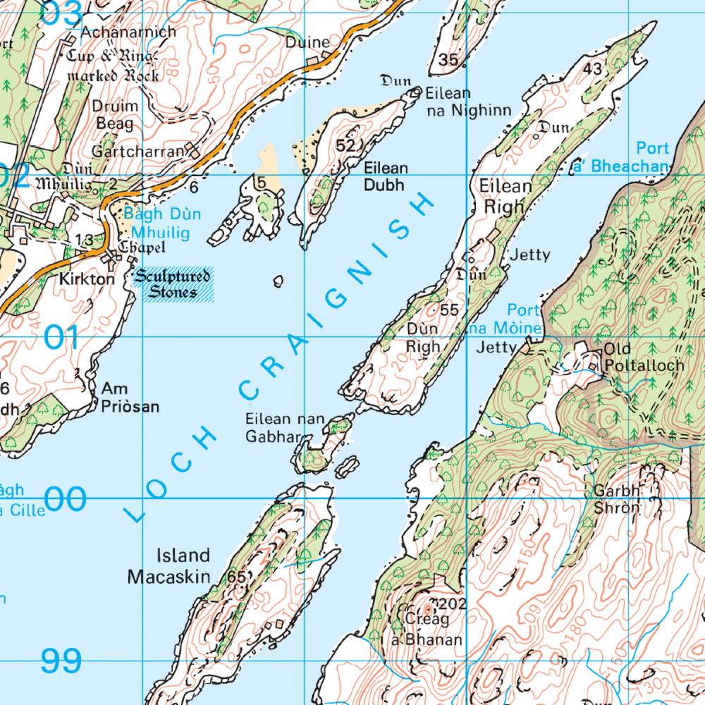 OS55 Lochgilpheadd Surrounding area